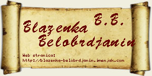 Blaženka Belobrđanin vizit kartica